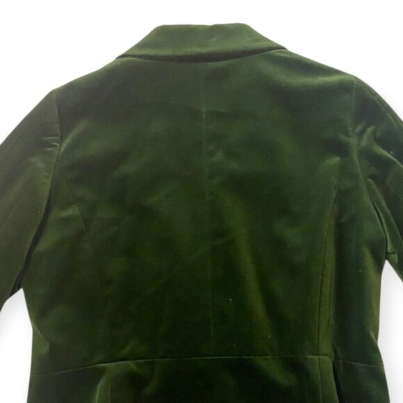 Chloe Velvet Cropped Blazer Green Cotton FR42 Made in France - Picture 8 of 15